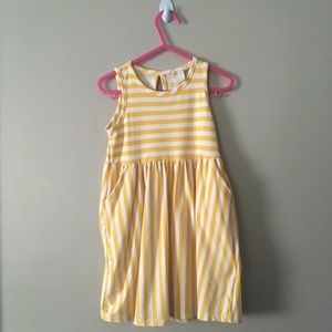 Yellow Stripe Summer Dress- Size 4